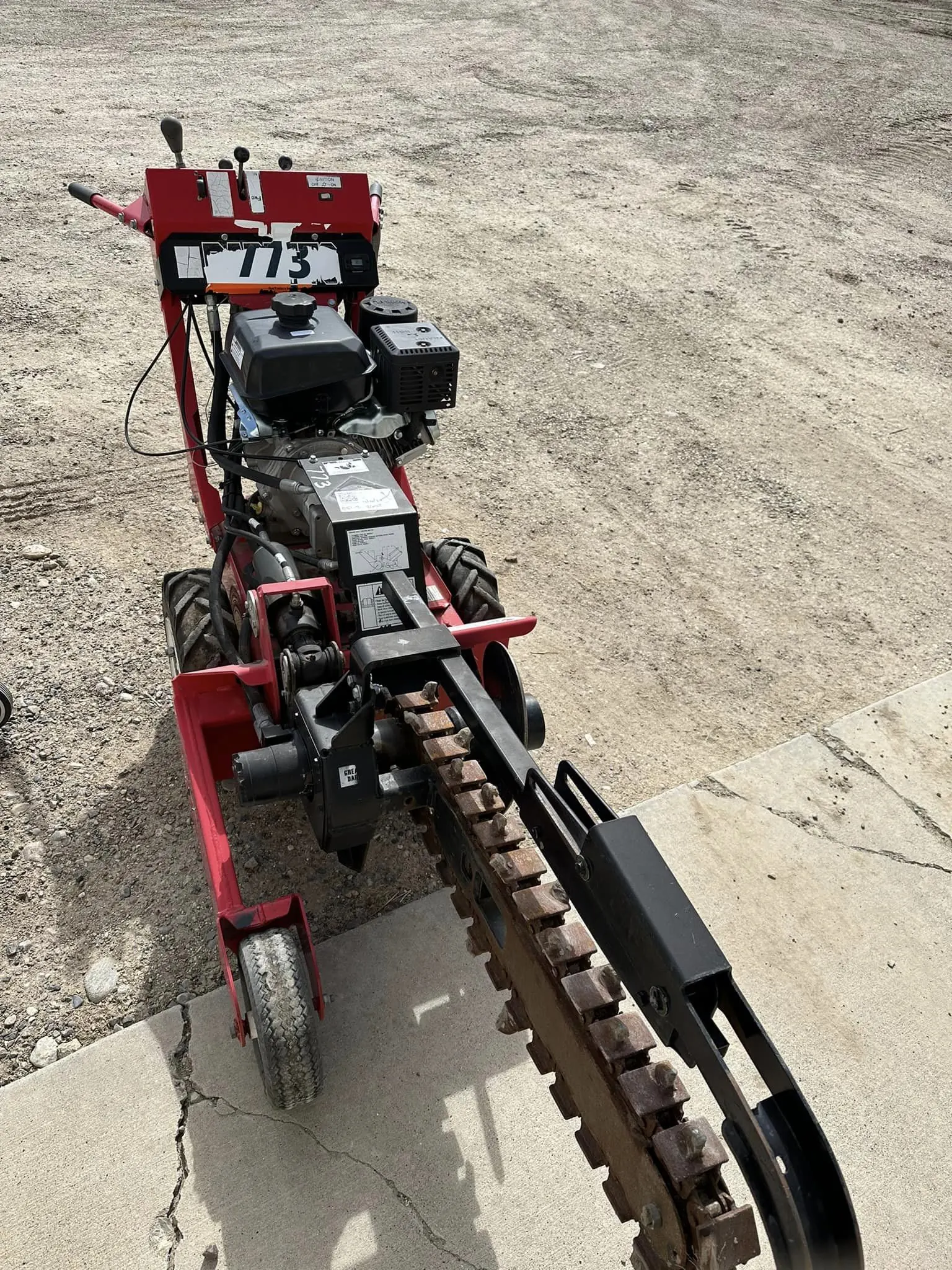 Walk-behind trencher offered by Weekend Warriors.
