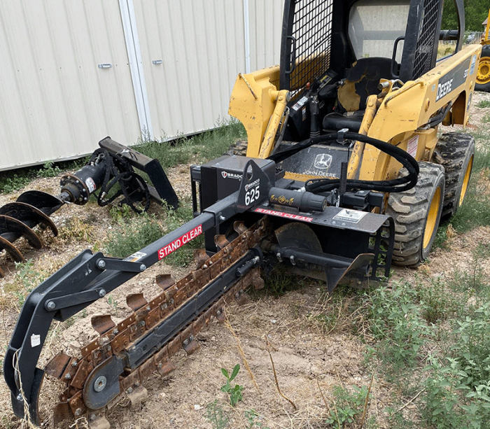 Weekend Warrior Equipment Rental Skid Steer Attachment Trencher