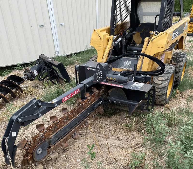 Weekend Warrior Equipment Rental Skid Steer Attachment Trencher